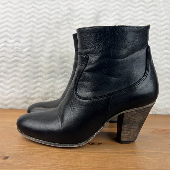 Ann Tuil Champs Elysees Womens Heel Ankle Boots Leather Side Zip Sz US 7.5 EU 38 - Picture 6 of 15